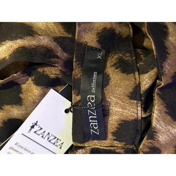 Zanzea Women's Size Medium Leopard Print Wide Leg Jumpsuit - Picture 4 of 4